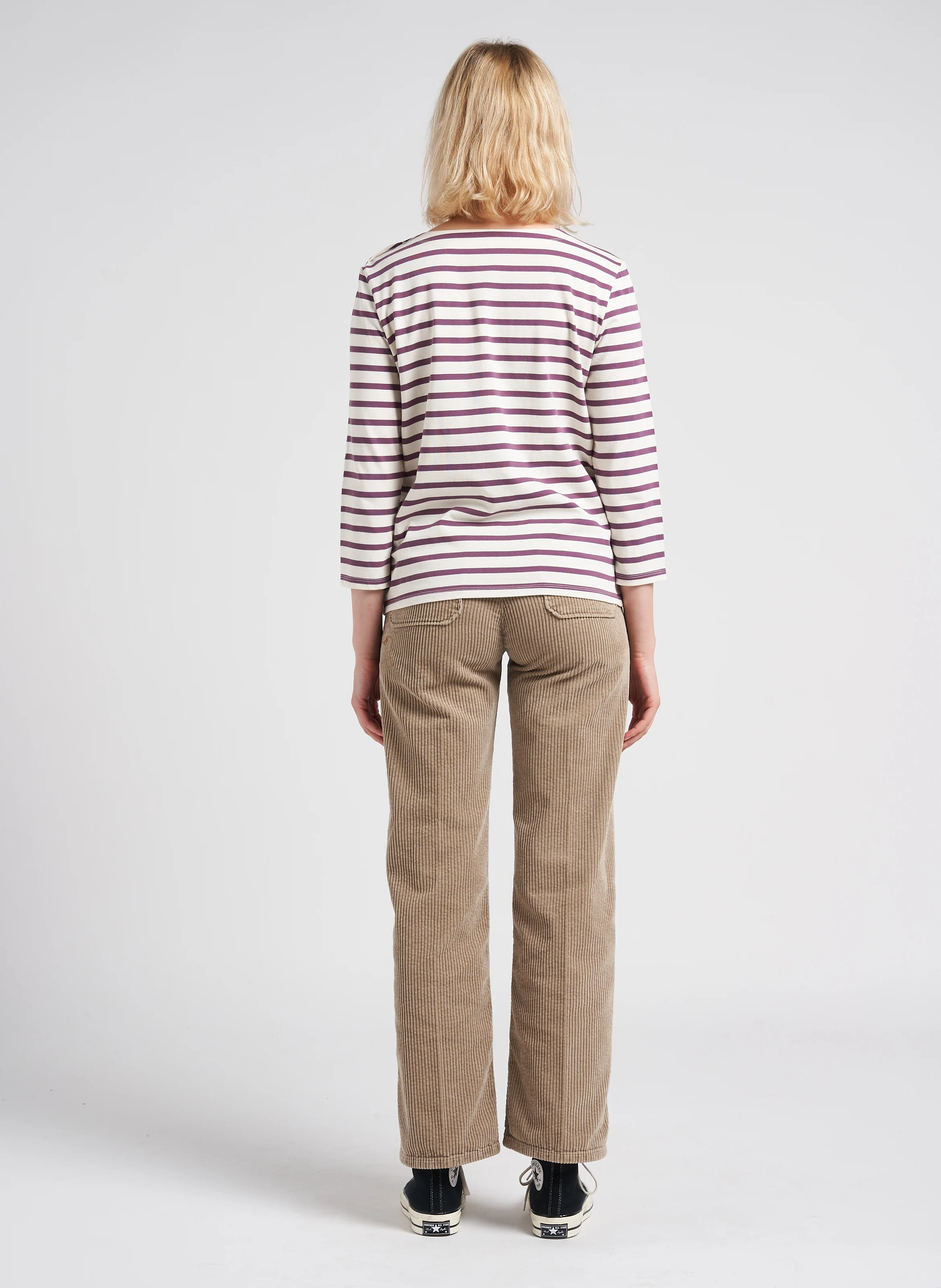 MELVIL - Pantalon flare en velours côtelé | Beige