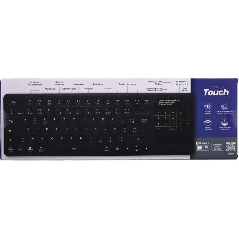 Clavier sans fil Slim Touch rechargeable T'nB