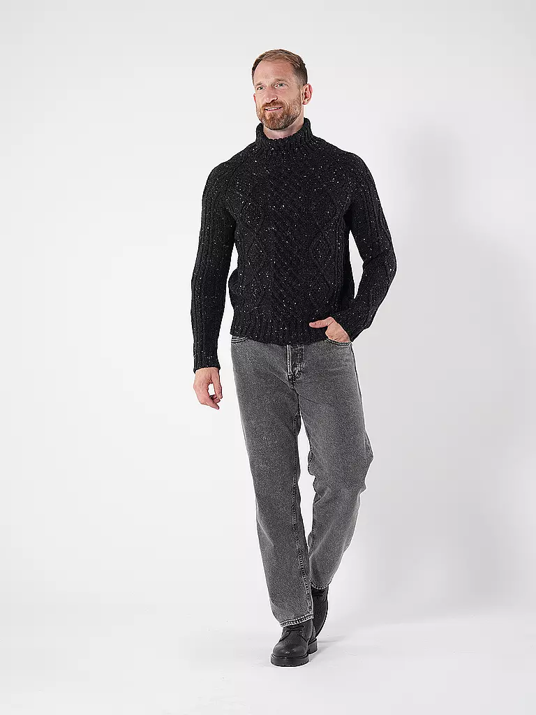 ELEVENTY Rollkragenpullover dunkelblau