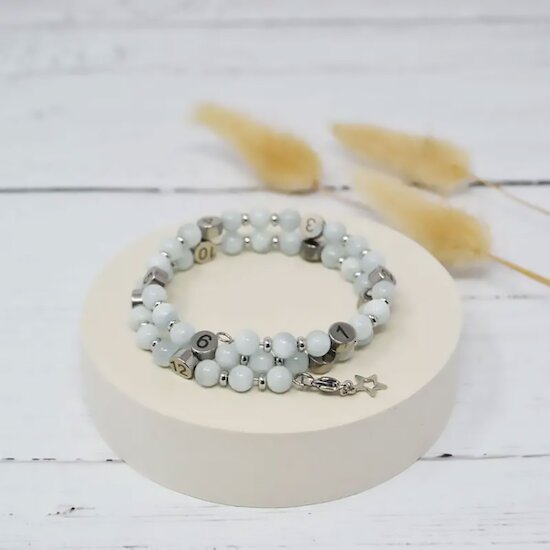 Bracelet d'allaitement   Aigue marine        de               Irréversible