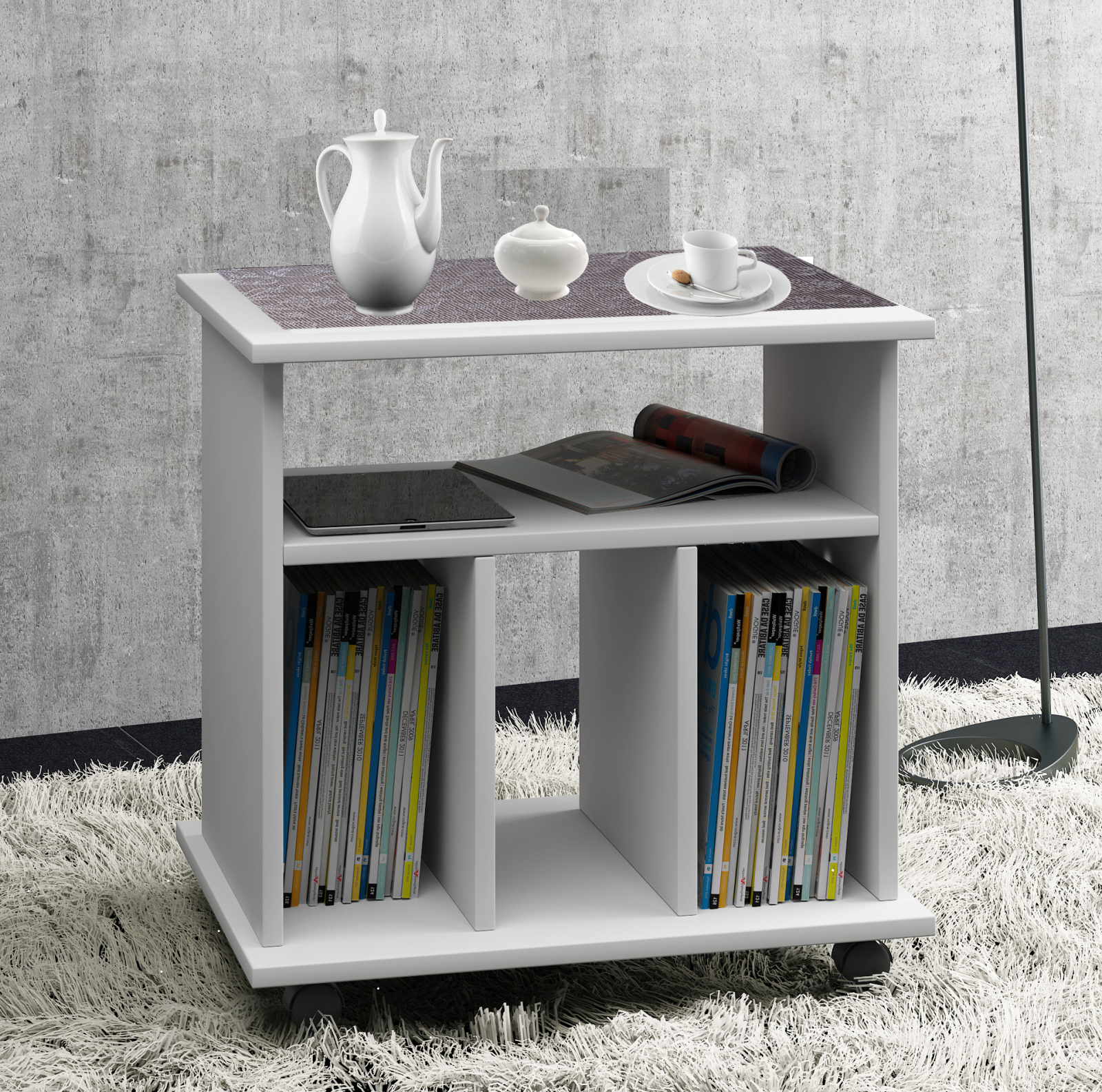 Beistellmöbel TABINA - weiß - 60 cm