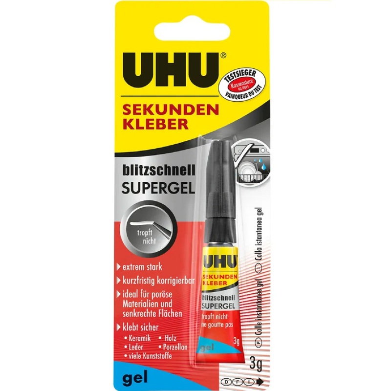UHU Sekundenkleber Supergel, 3 g