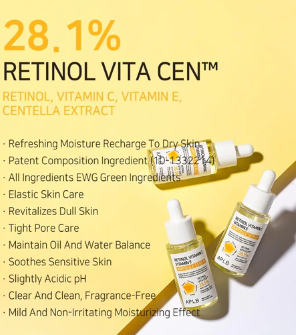 APLB - Sérum Facial Iluminador Retinol Vitamin C Vitamin E