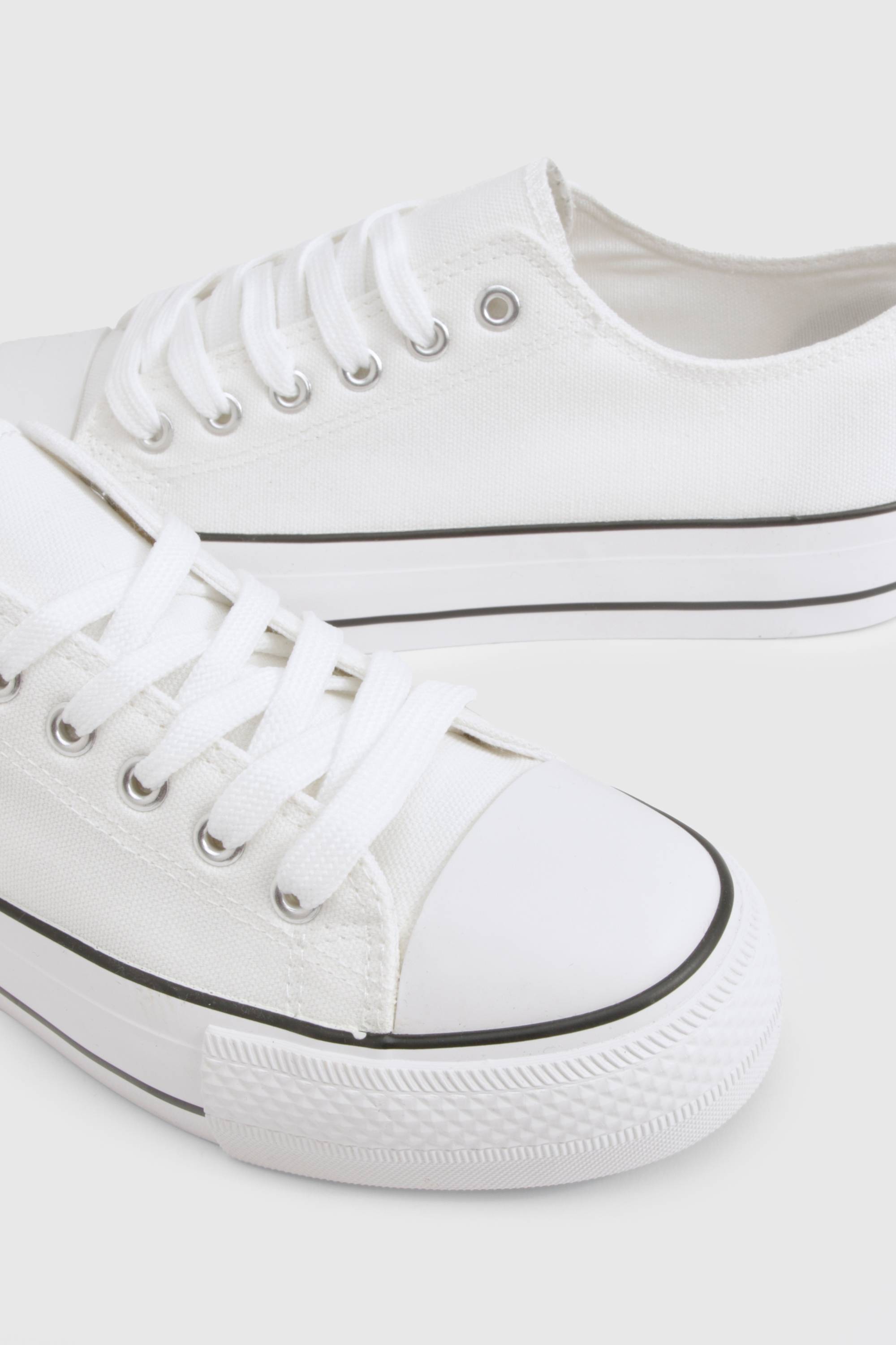 boohoo Low Top Platform Lace Up Trainers