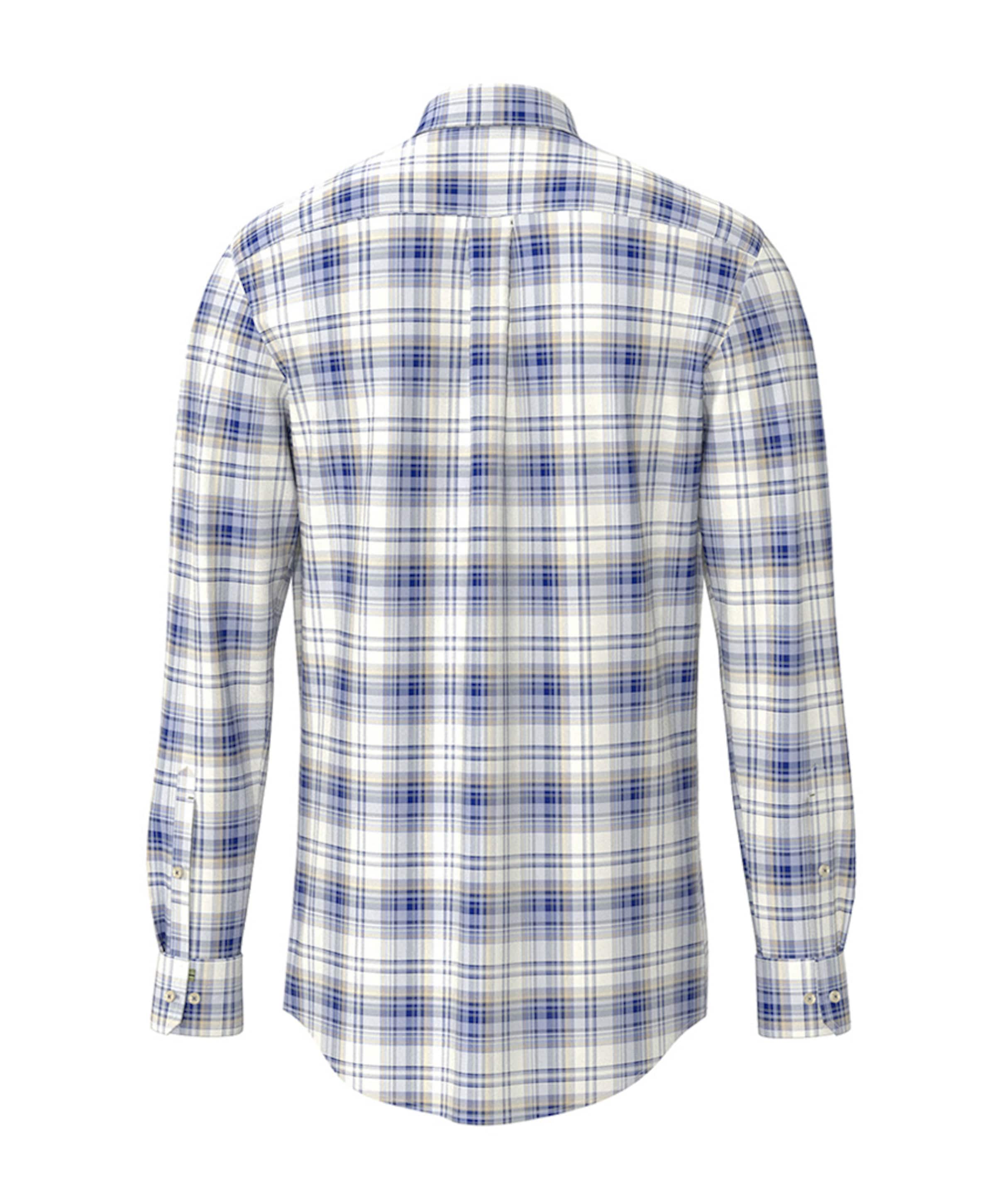 Fynch-Hatton Heren overhemd lange mouw blauw