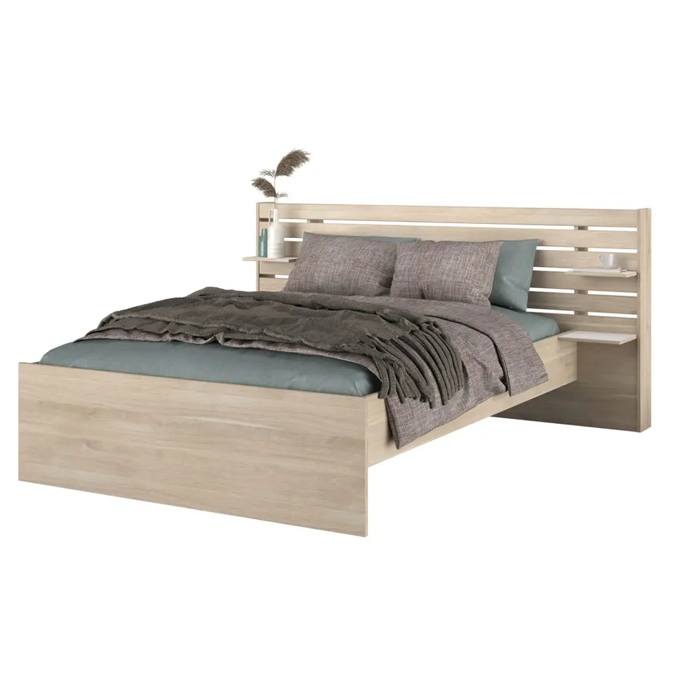 Bed Evi - eikenkleur - 140x200 cm