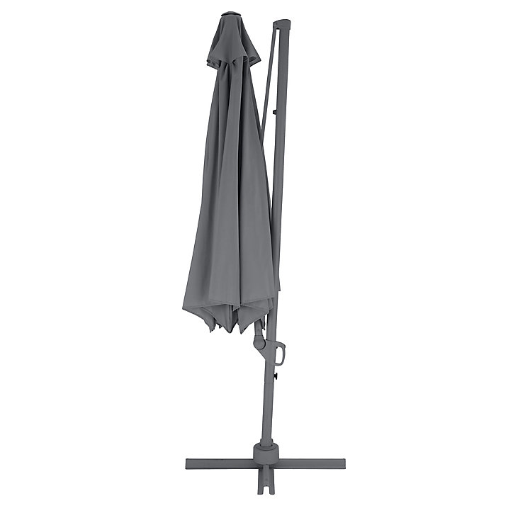 Parasol déporté GoodHome Mallorca gris ø350 cm