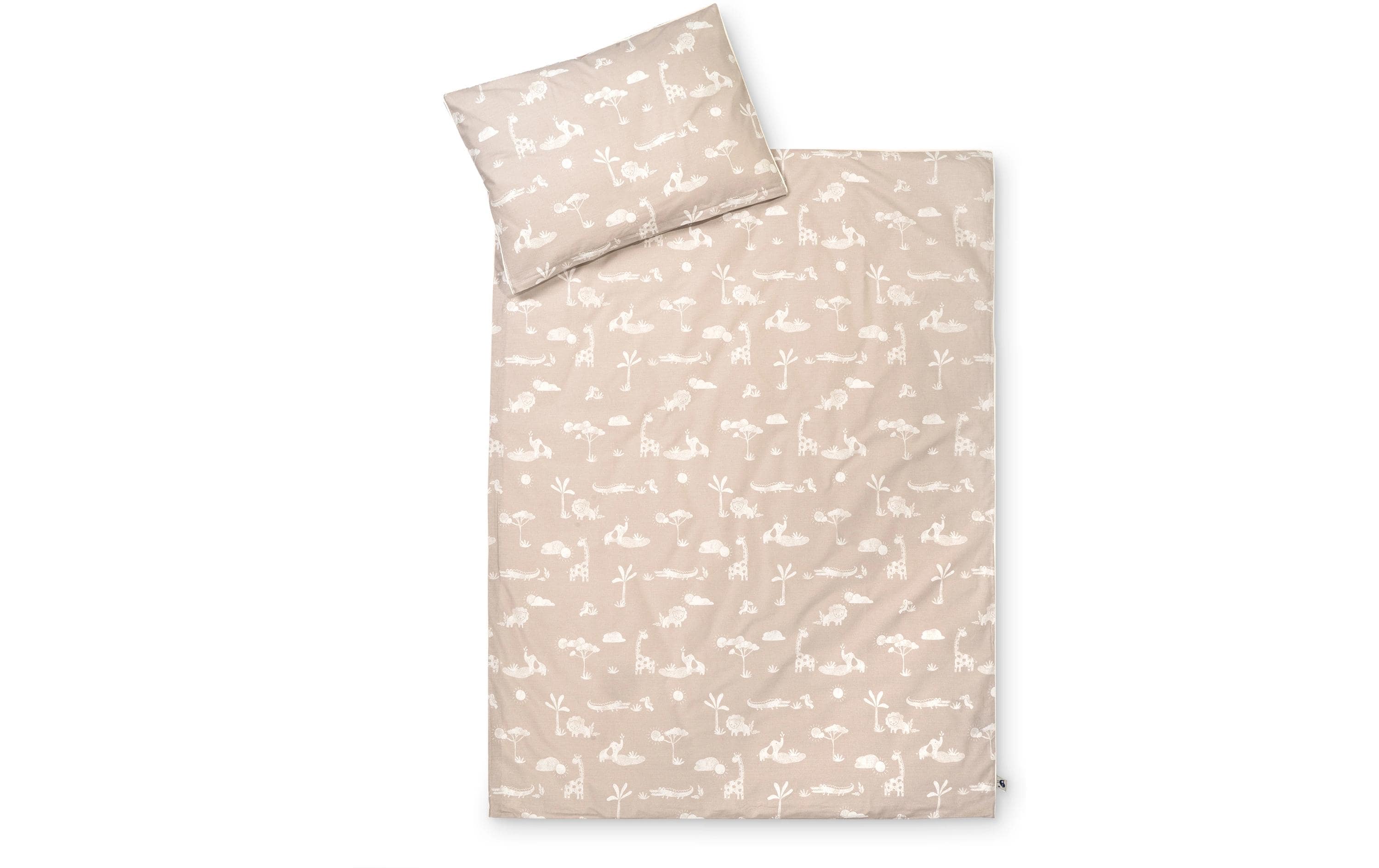 Kinderbettwäsche Organic Jungle Dream 100 x 135 + 40 x 60 cmBettwäsche-Set mit Jungle-Motiven