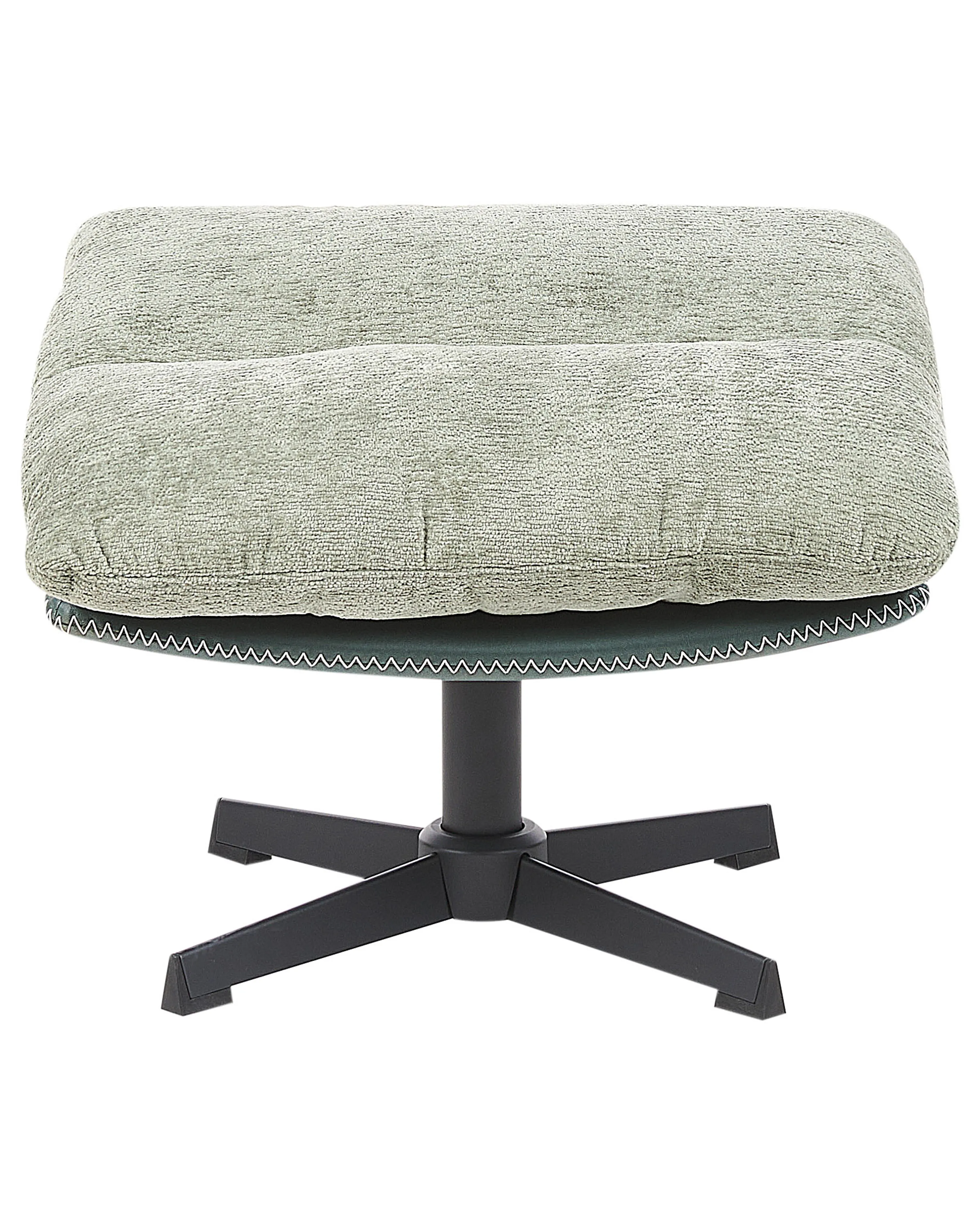 Draaifauteuil TOVIK met voetenbank Chenille Lichtgroen