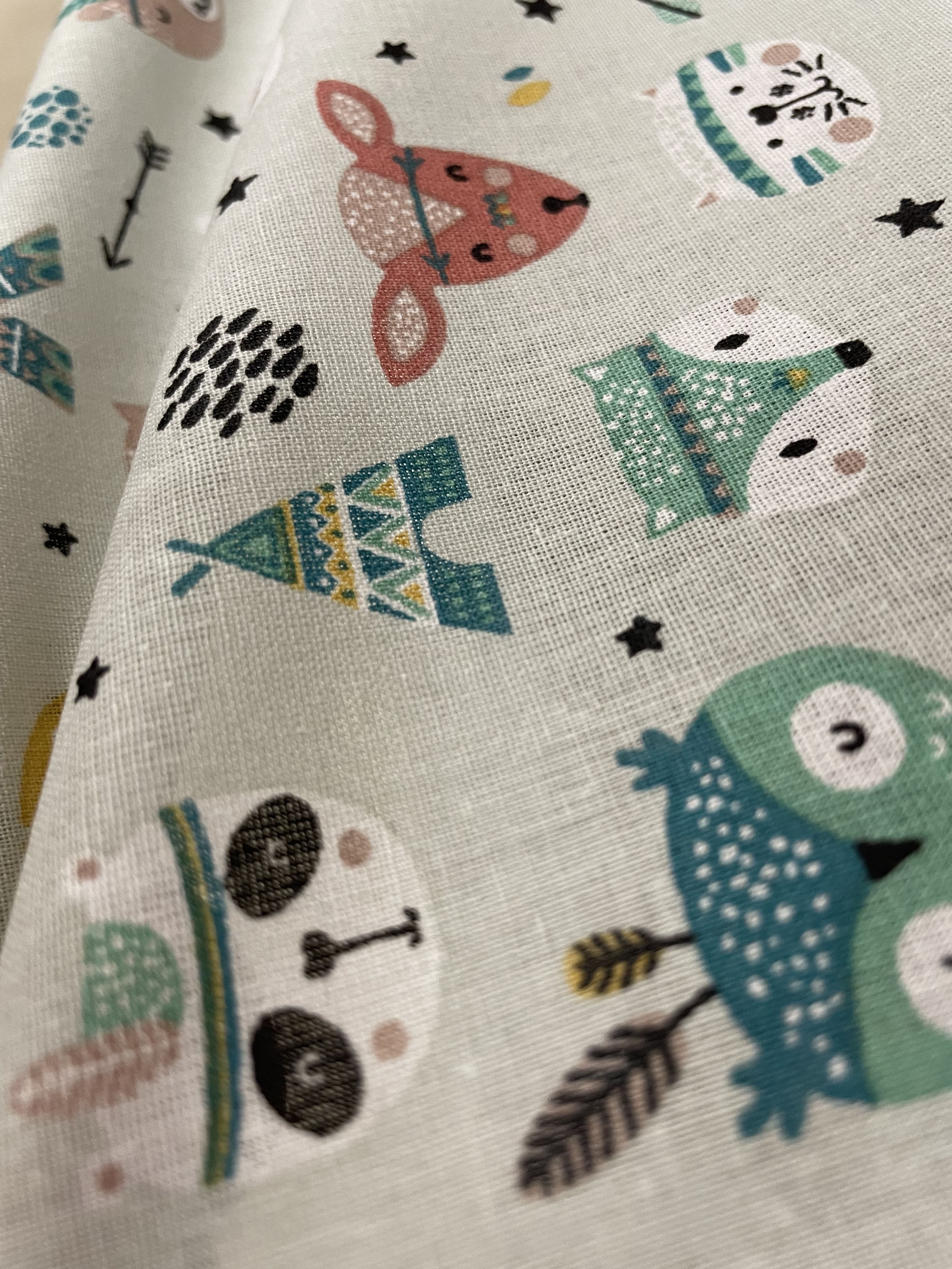 Tissu Coton Au Mètre Animaux Sioux Ex1082