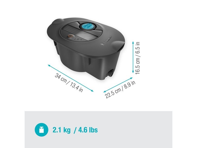 GARDENA Multifunktions-Flächenregner AquaPrecise (unterirdi Solarbetriebener Bewässerungssystem-Komplett-Set