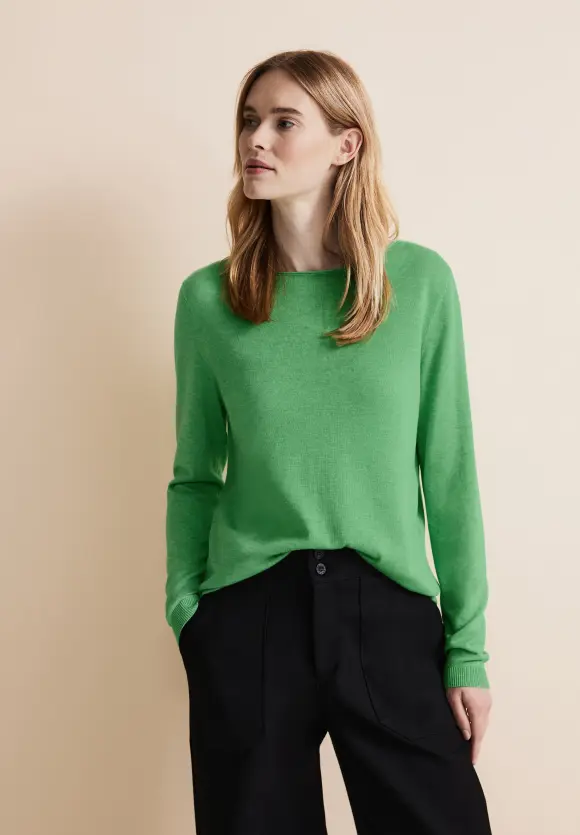 Basic Pullover - light spring green mel.
