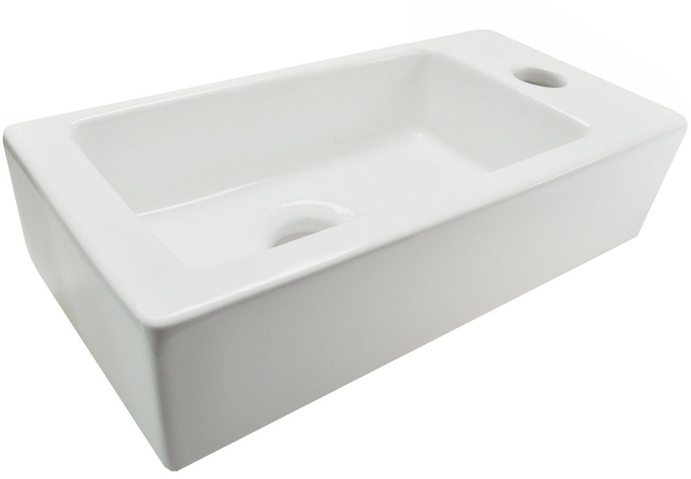 SHOWMODEL: Mueller keramische fontein 36x18cm wit rechts