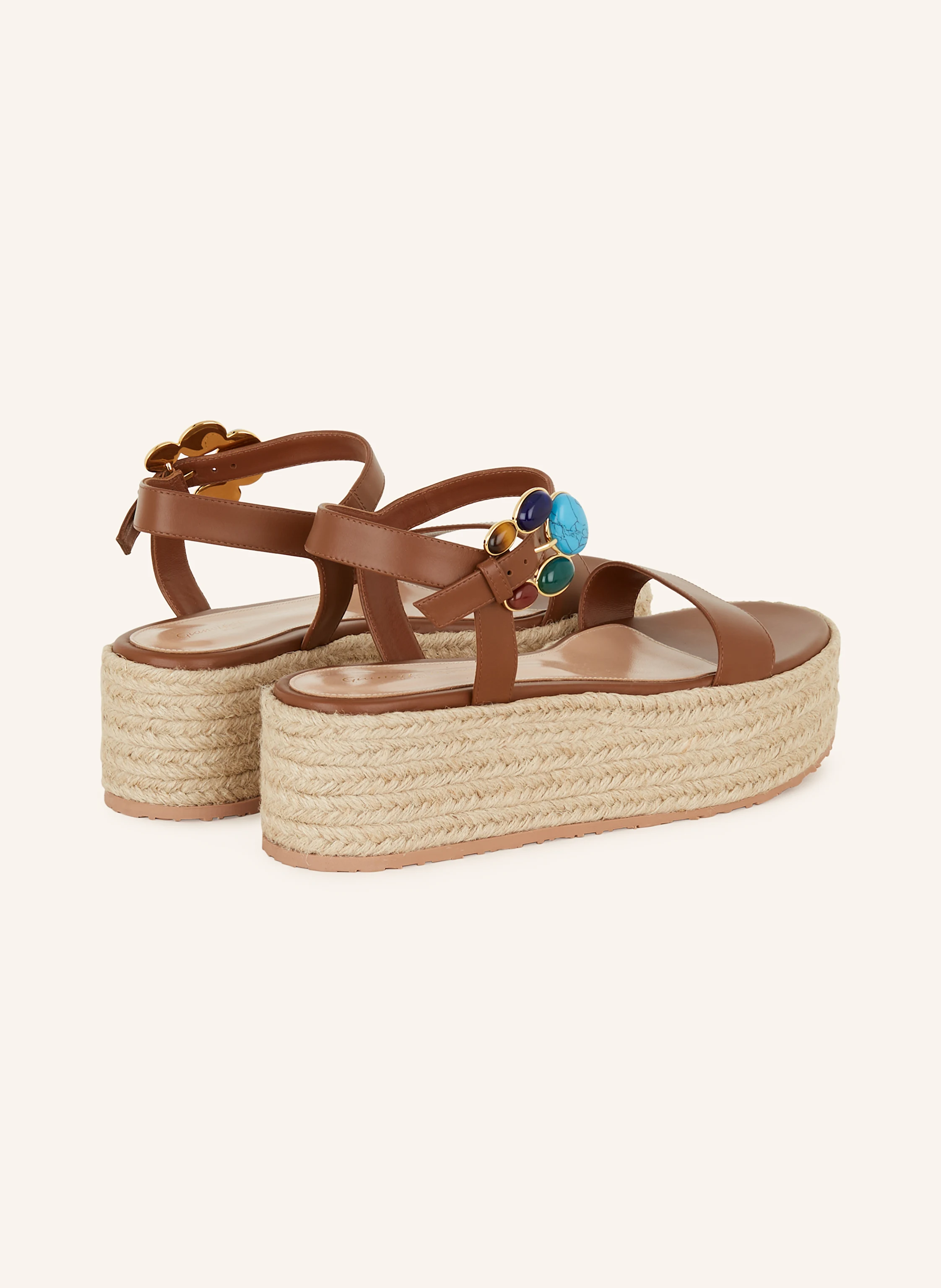 Gianvito Rossi Plateau-Sandalen mit Schmucksteinen