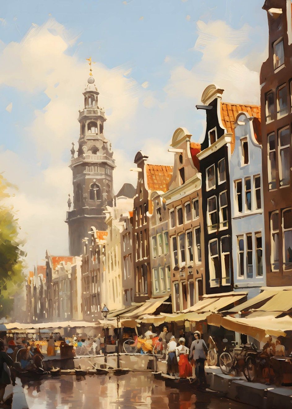 Glasschilderij Amsterdam