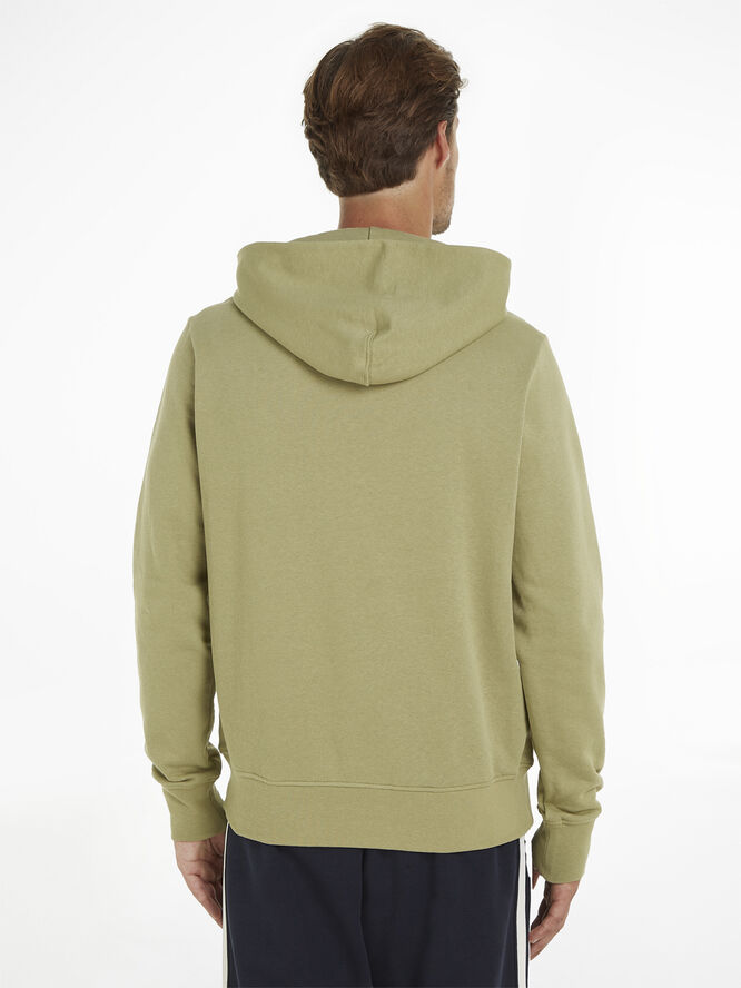 Tommy Hilfiger HILFIGER COIN LINEN HOODY Faded olive