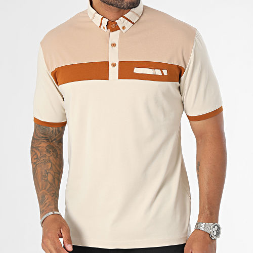 Polo Manches Courtes Beige
