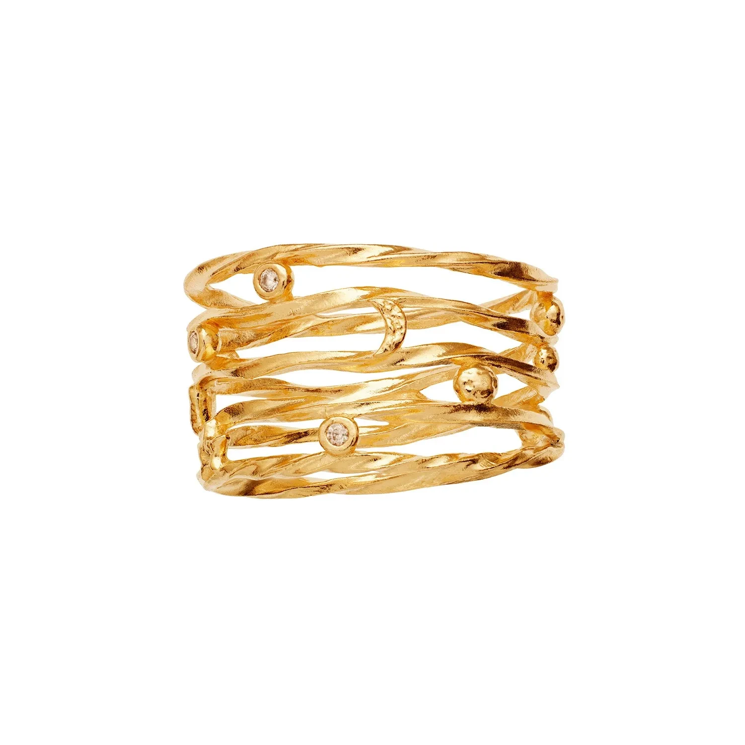 Maanesten Alora Ring 18 kt. Forgyldt Sølv 4835A