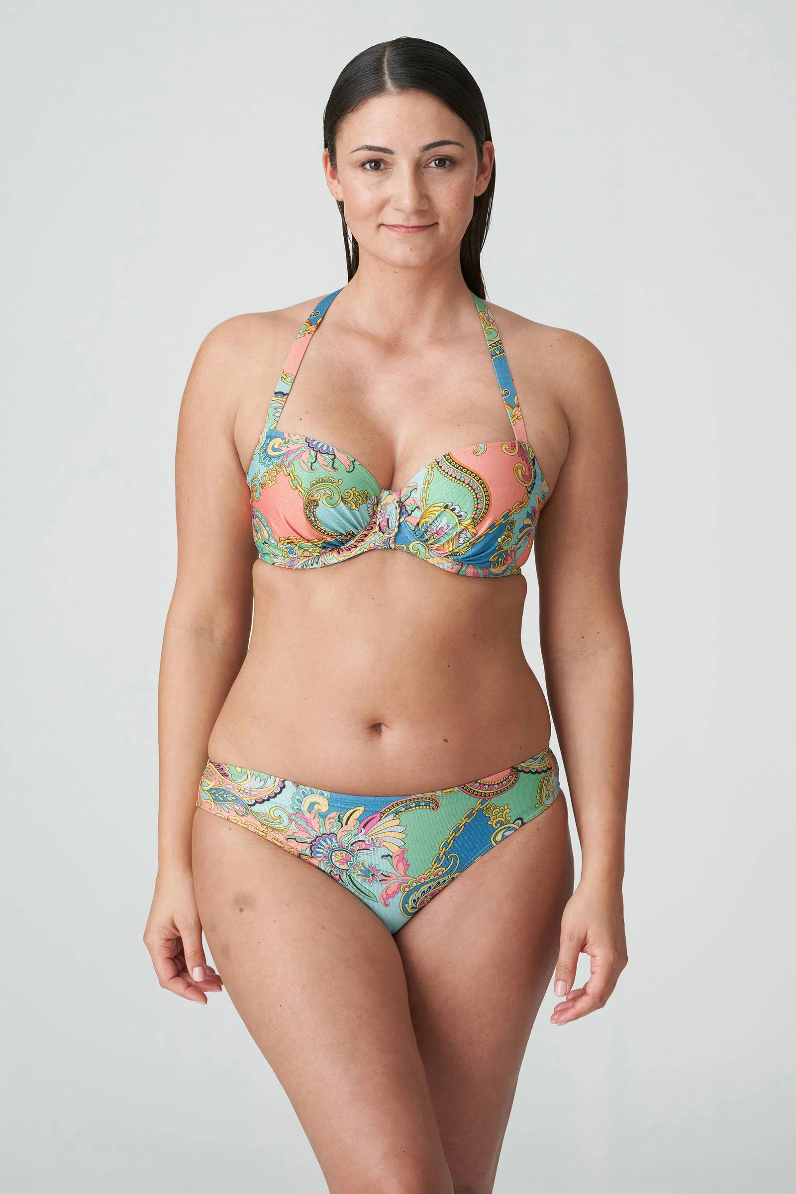PrimaDonna niet-voorgevormde beugel bikinitop Celaya groen/roze/blauw