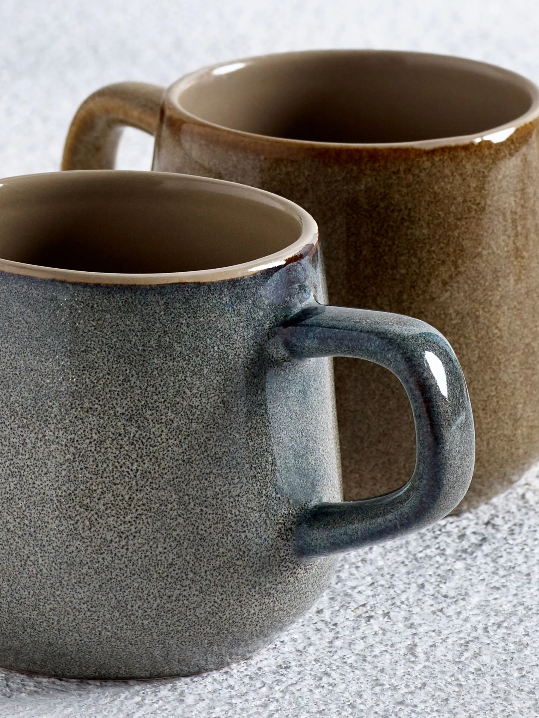 Set of 4 Reactive Glaze Espresso Mugs