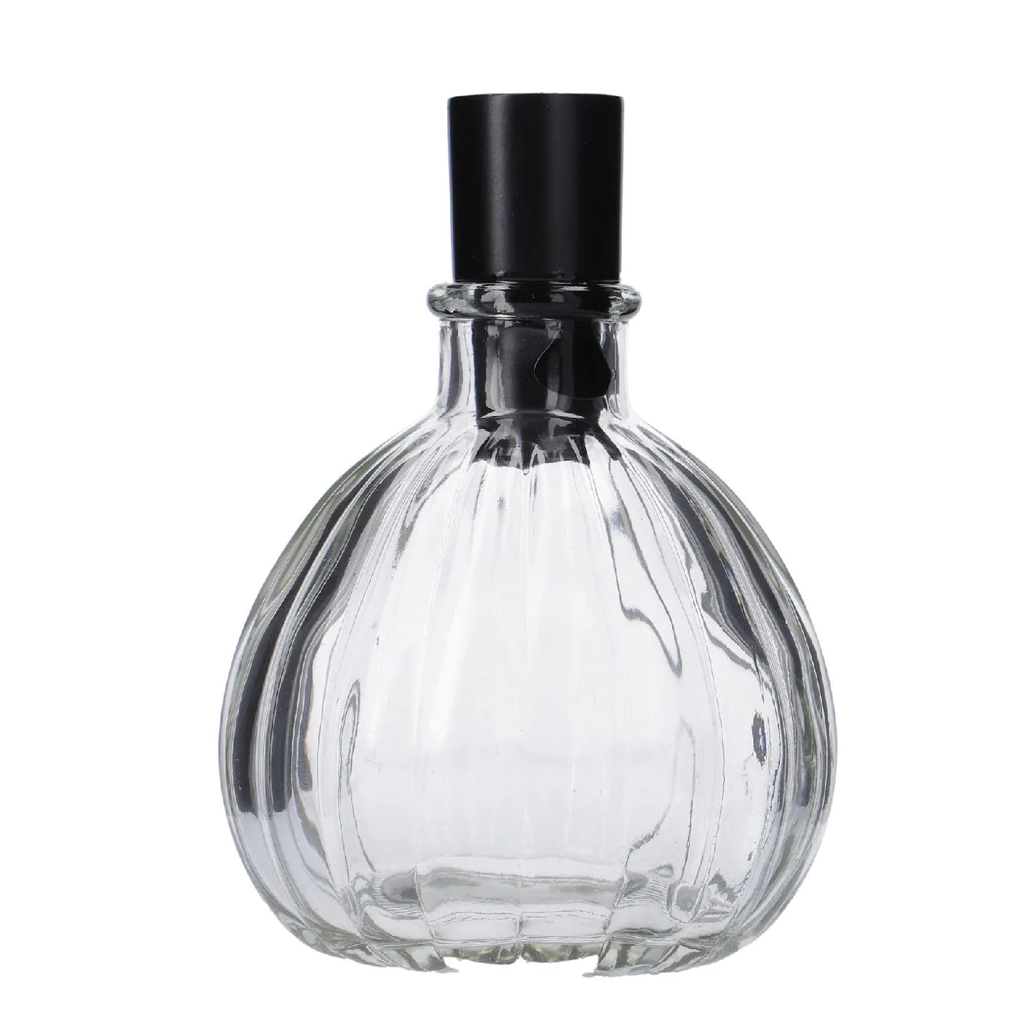 Kerzenständer Rillenvase, bauchig/klein