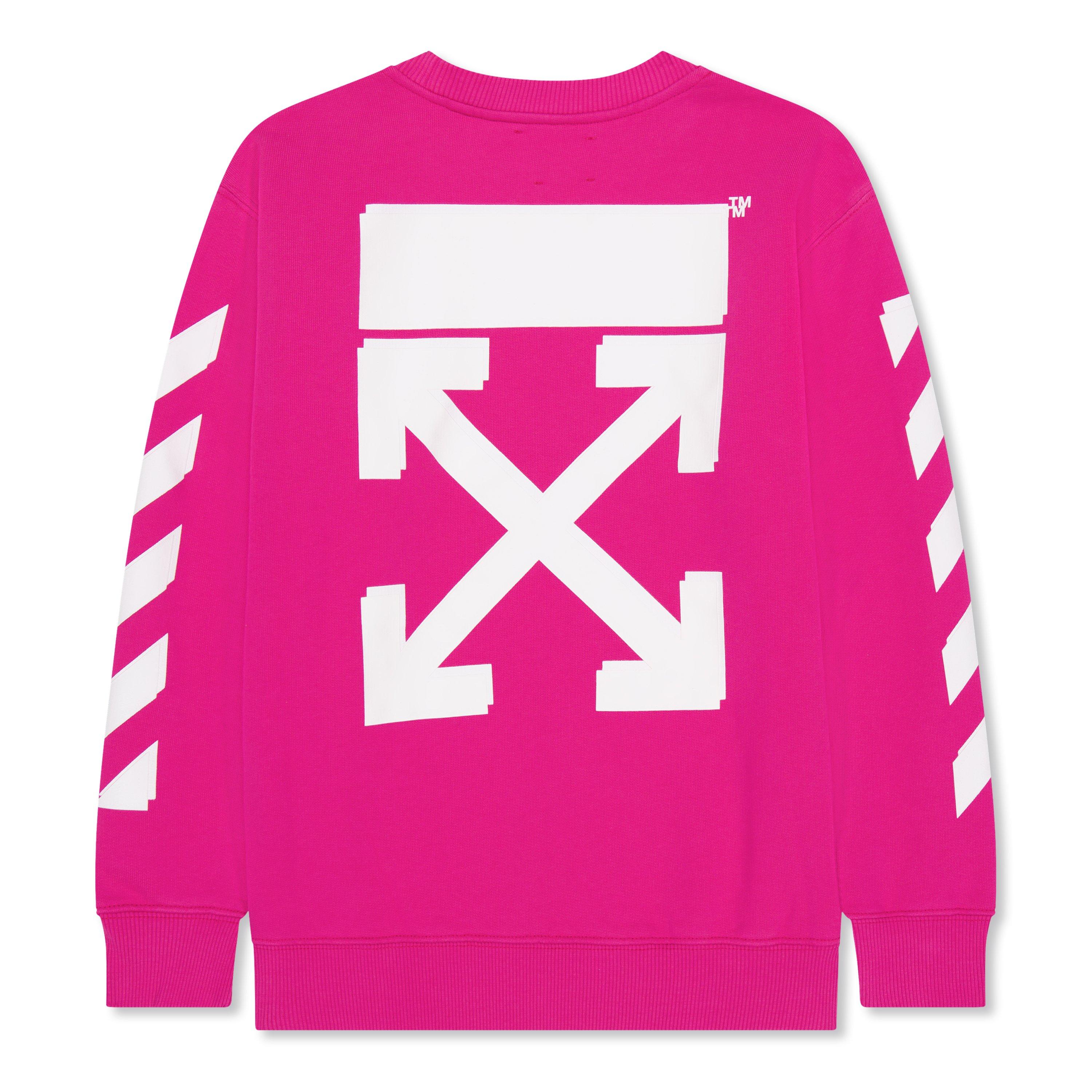 Off White Diagonal Stripe Sweatshirt Juniors
