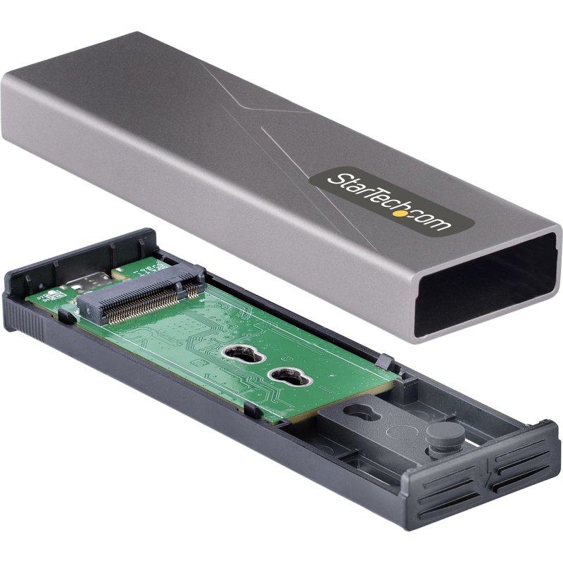 StarTech.com Boîtier Externe SSD M.2 NVMe/SATA - Boîtier Disque Dur SSD M.2 PCIe/SATA - Boîtier SSD M.2 - Boîtier pour SSD M.2 avec Câbles Hôtes USB-C et USB A - Boîtier M.2 NVMe Compatible 2230/2242/2260/2280