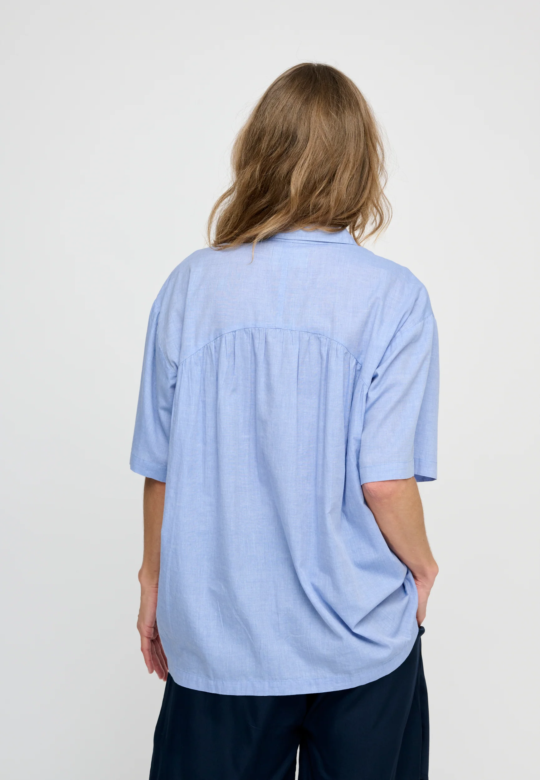 Moshi Moshi Mind  Rose Chambray skjorte - Light Blue
