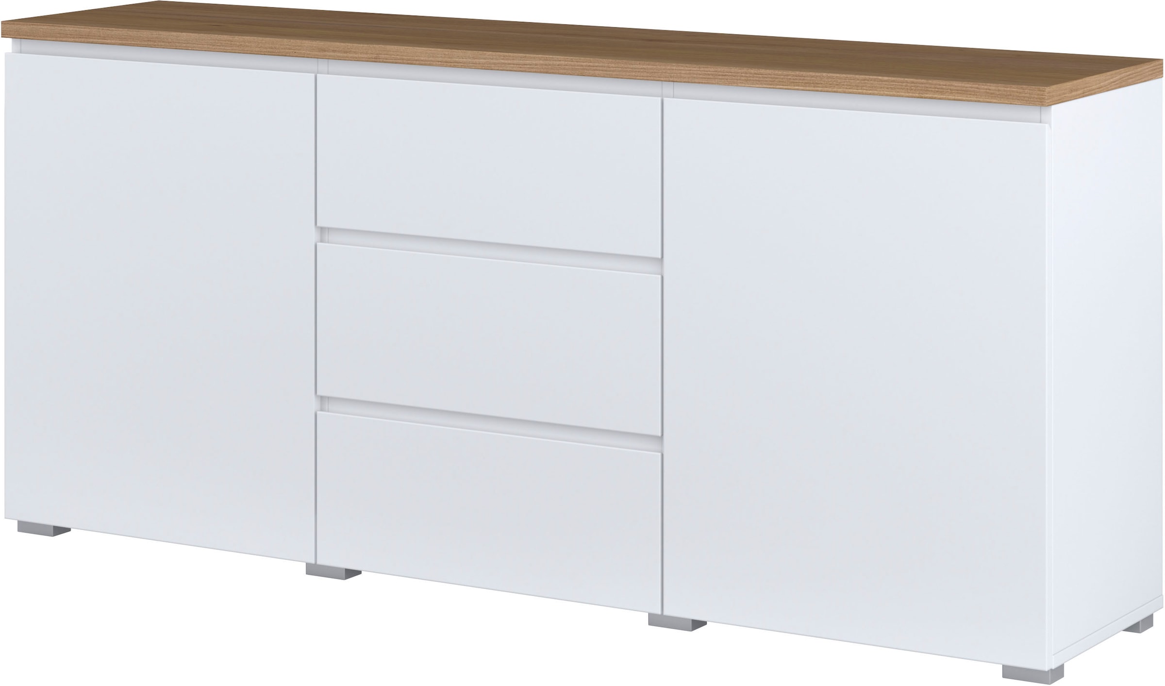 INOSIGN Sideboard »Modo, Breite 150 cm, moderne grifflose Kommode 2Türen/3 SK« Schubladenkommode mit viel Stauraum, Einlegeböden verstellbar