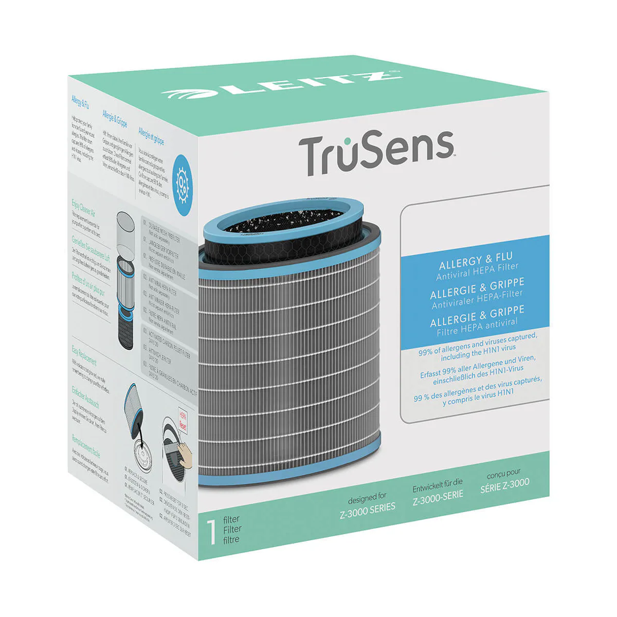 Leitz TruSens allergioptimalisert HEPA-trommelfilter 2415119 (L)