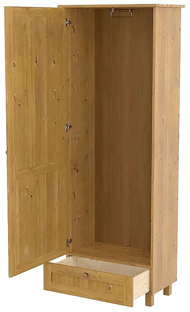 Home affaire Garderobenschrank »Juventus« 1 Stk. tlg. aus massiver Kiefer, Breite  67cm, mit Kleiderstange