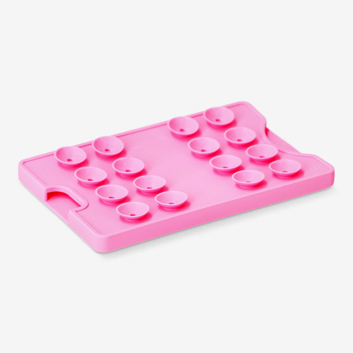 Pink kortholder til telefon med sugekopper