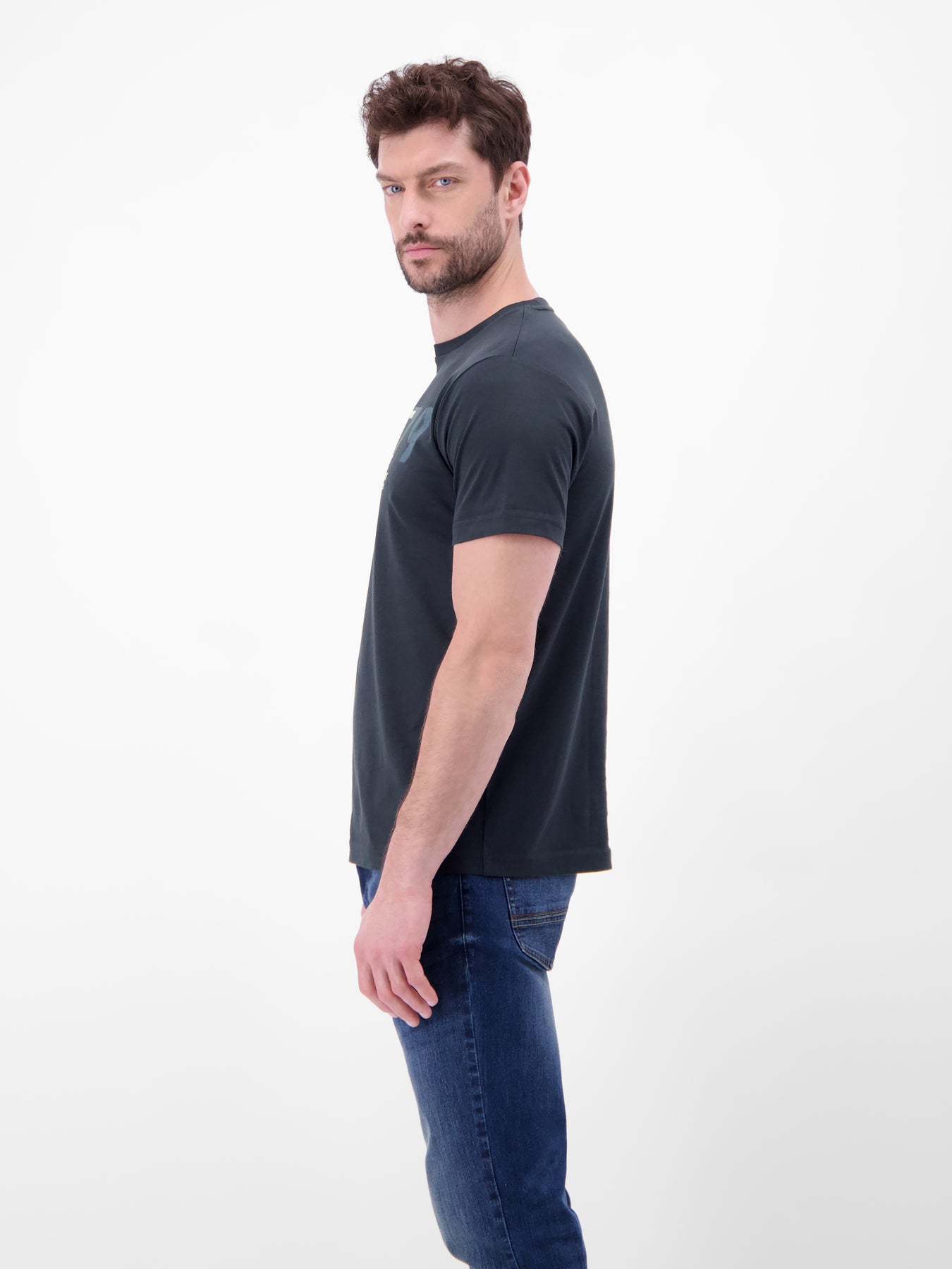 T-Shirt aus Baumwolle mit Brustprint