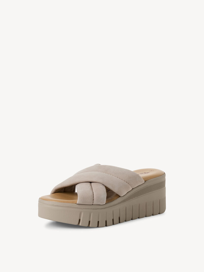 Leren Slipper - beige