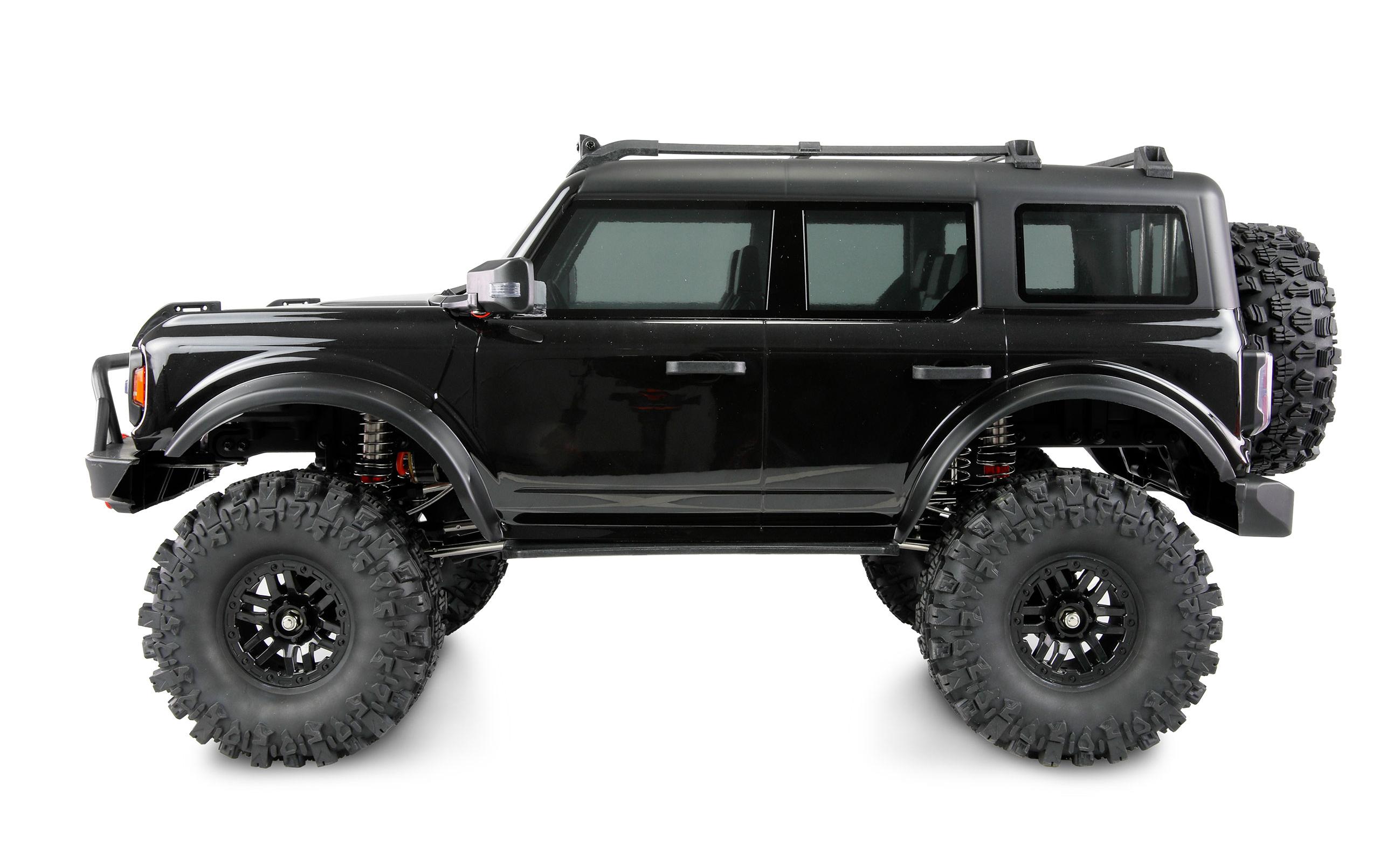 Scale Crawler AMXRock CT10 Caballo 4WD Schwarz, ARTR, 1:10<br>Rock Crawler mit Portalachsen, 2-Gang Getriebe, Differentialsperren und Seilwinde