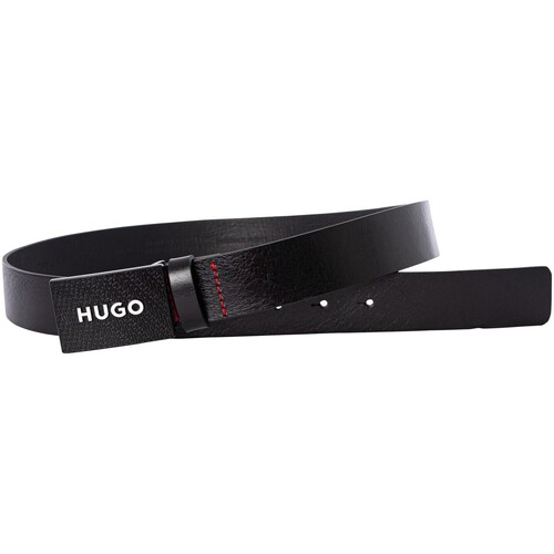 BOSS - Cinturón De Cuero Gilao Negro