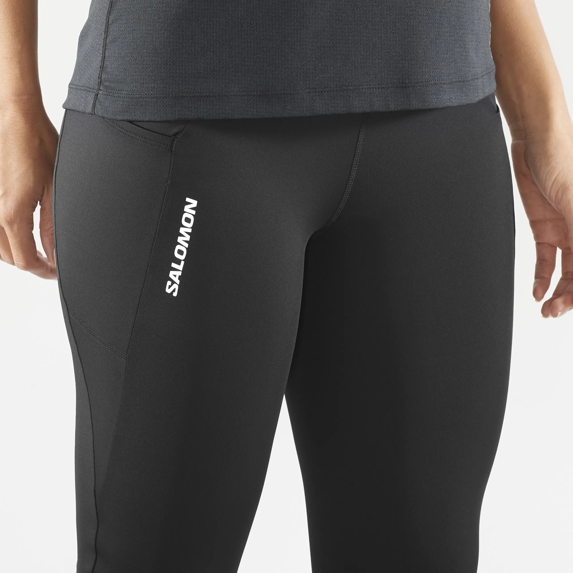 Salomon Women's Cross Run 28'' Tights Deep Black