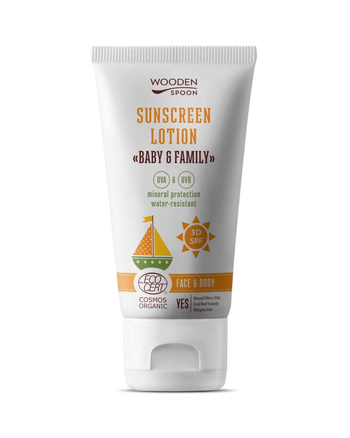 Solkrem Baby & Family SPF30 – Mineral, 100% Naturlig – Trygg for Nyfødt | 150ml