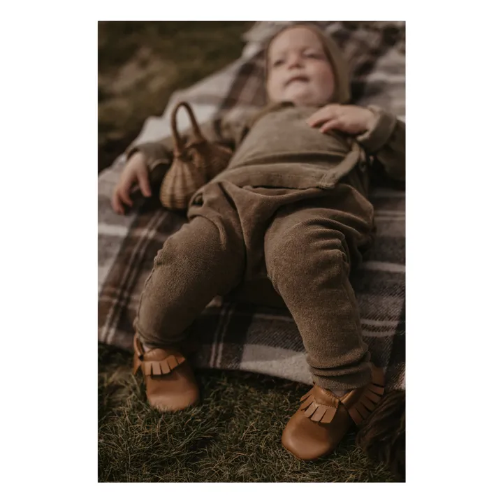 The Simple Folk Chaussons de Bébé Franges | Camel