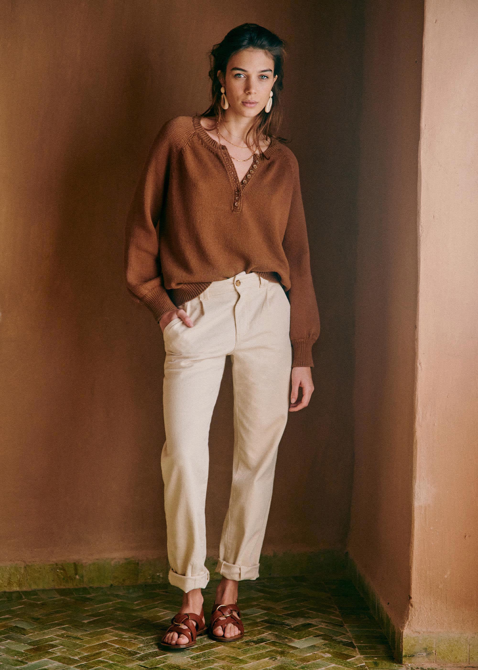 Pantalon Manu - Ecru chiné - E-SHOP/DENIM 5905705