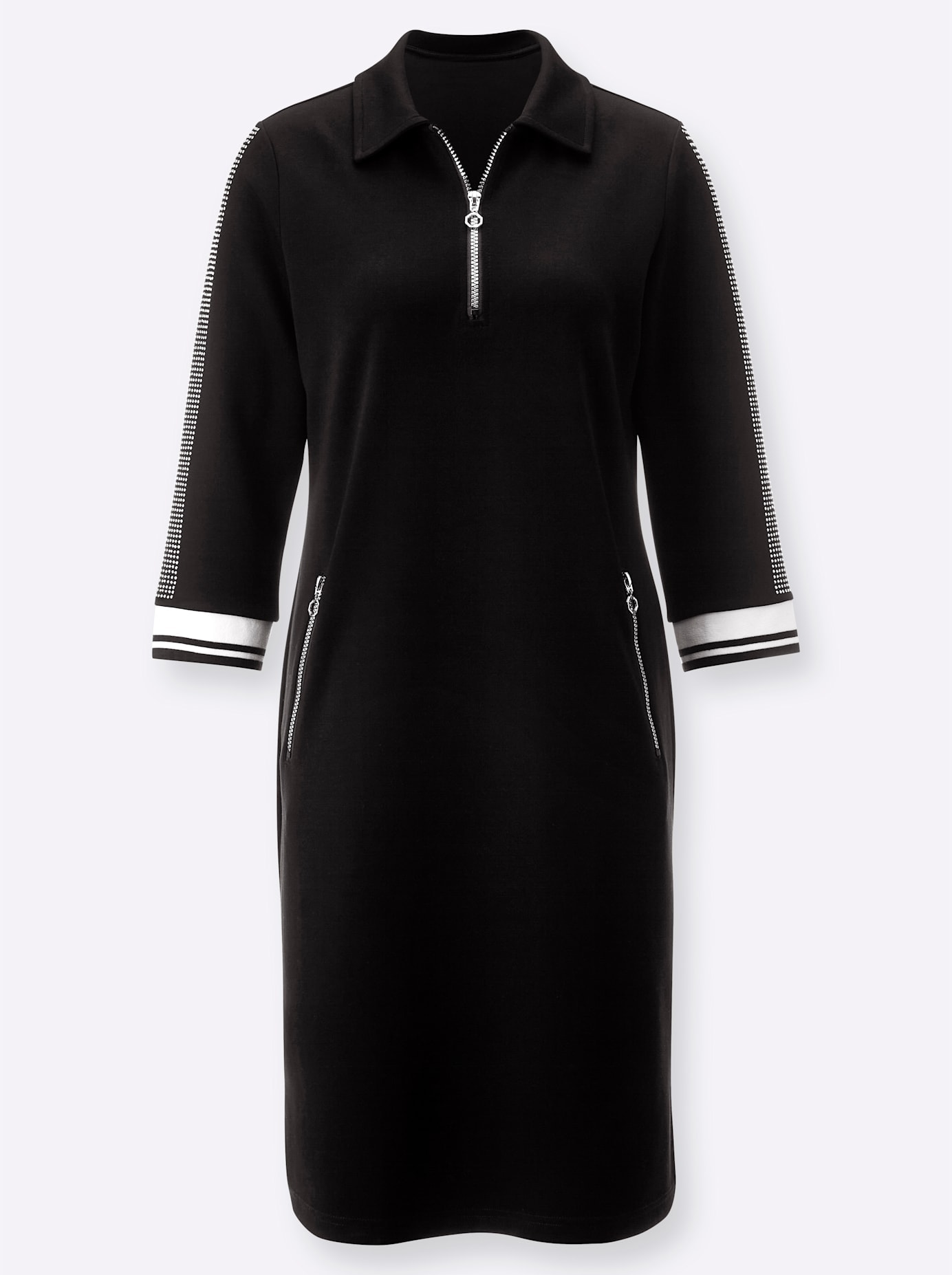 creation L Shirtkleid »Modal-Mix-Kleid« Reissverschlusstasche