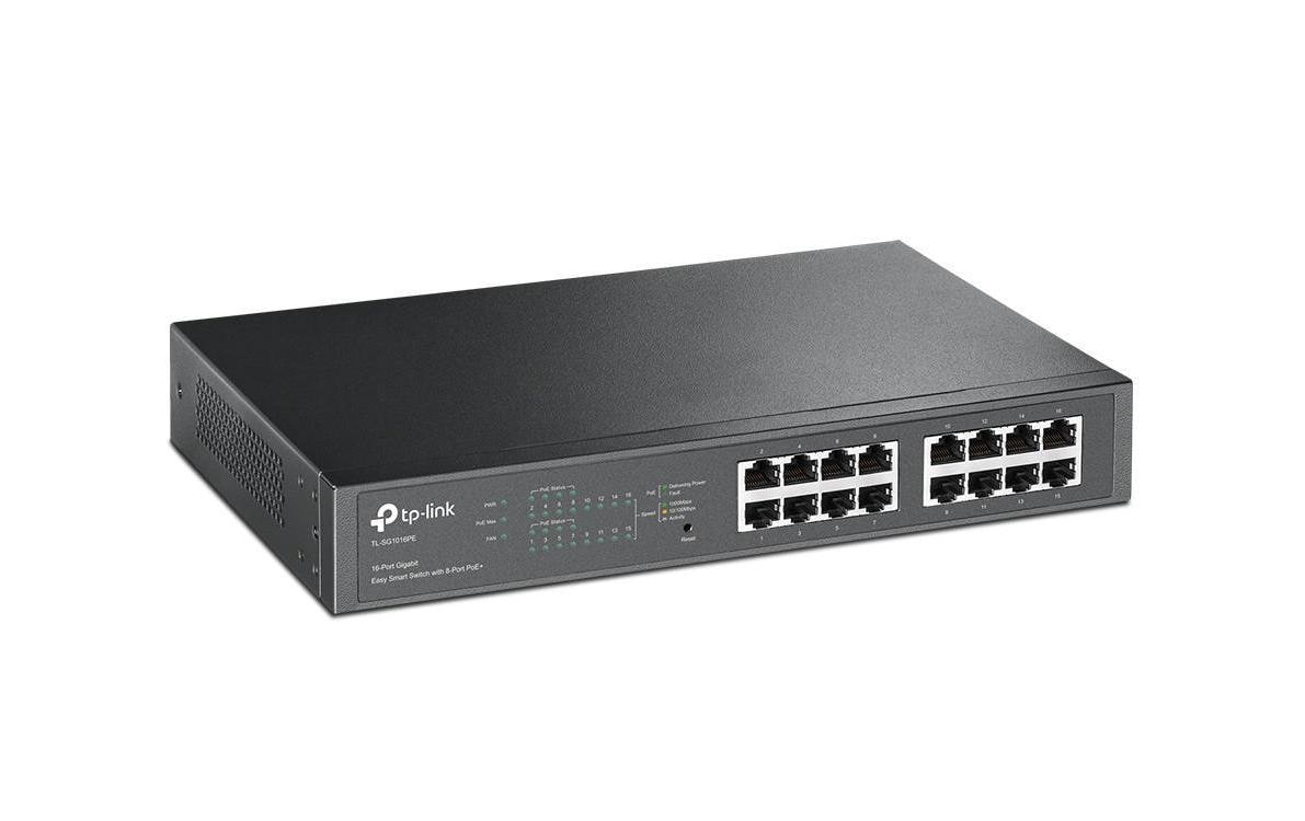 PoE+ Switch TL-SG1016PE 16 Port<br>16-Port Gigabit Easy Smart PoE-Switch
