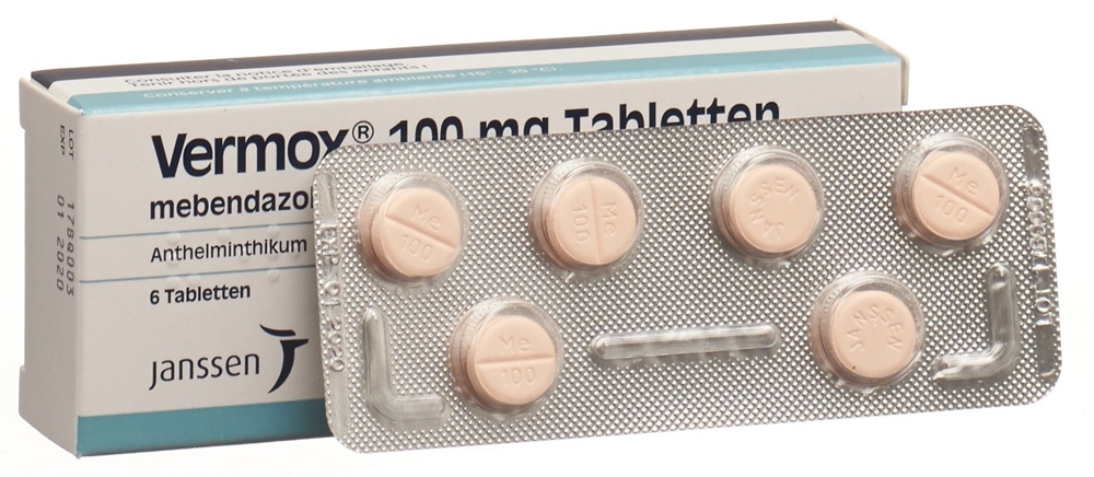 VERMOX Tabl 100 mg Blist 6 Stk