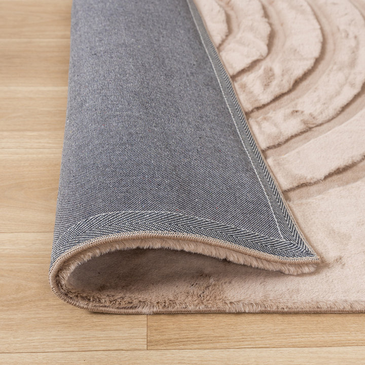 Zacht hoogpolig vloerkleed - Carvy Arches Taupe
