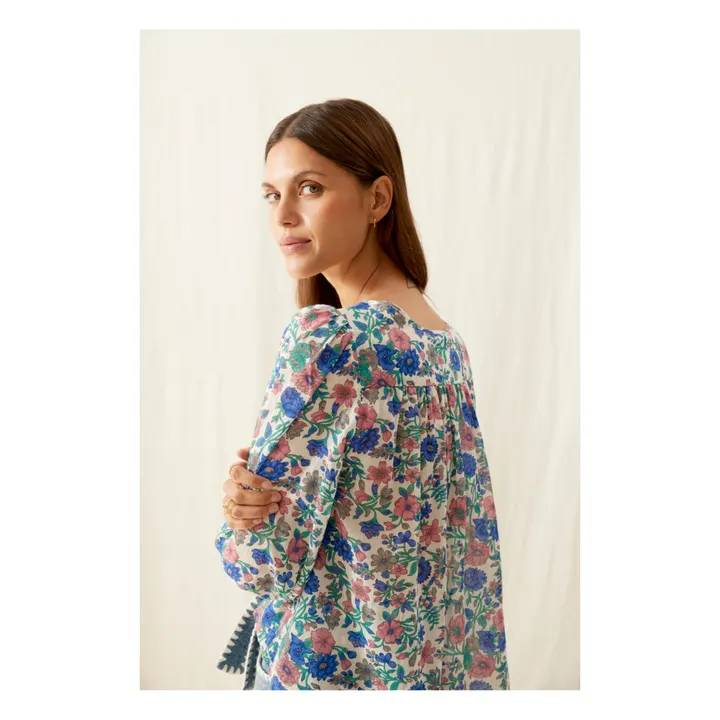 Louise Misha Blouse Marianna Coton Bio - Collection Femme | Bleu