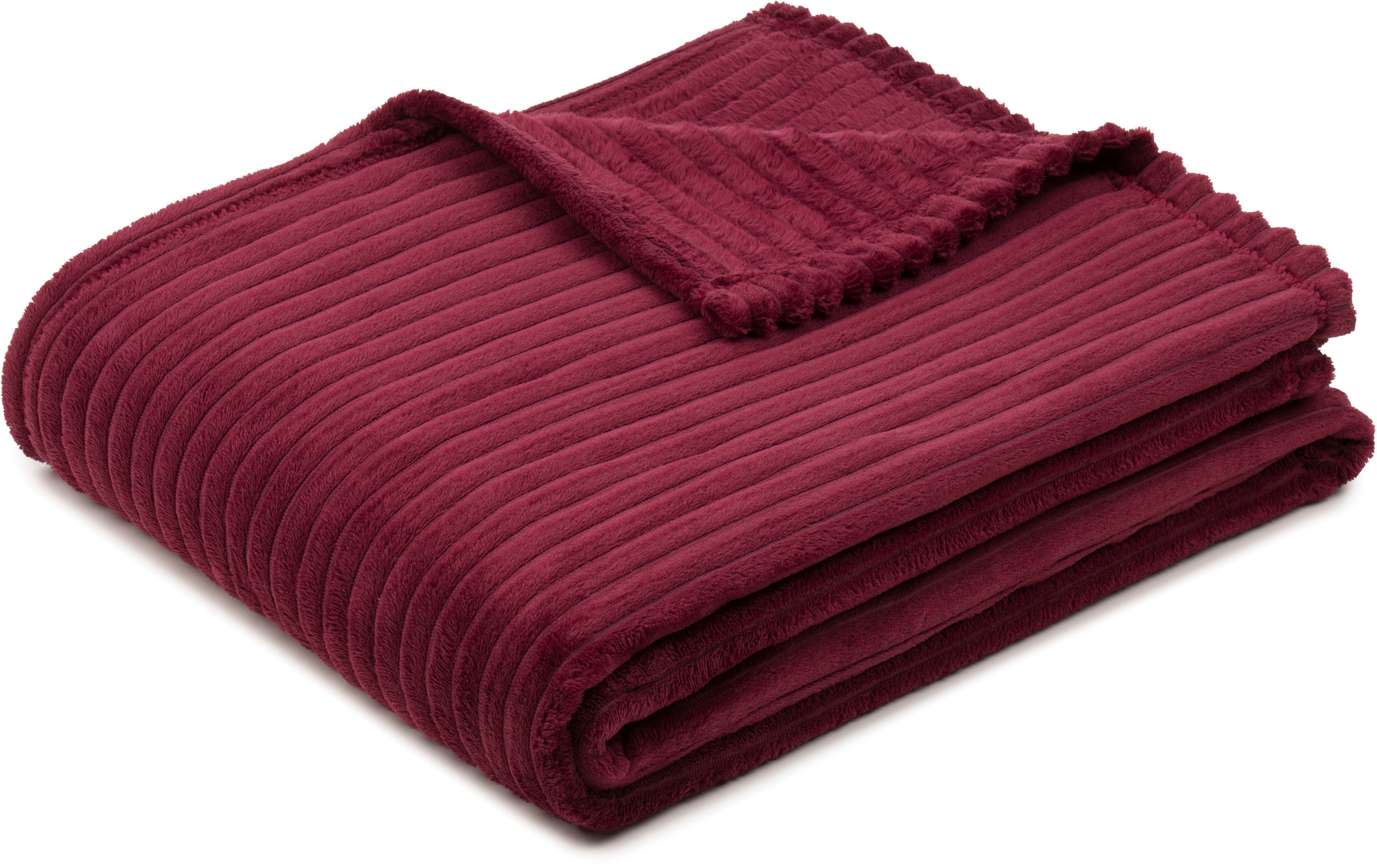 Gözze Wohndecke »Feincord Kuscheldecke« flauschig weich und wohlig warm