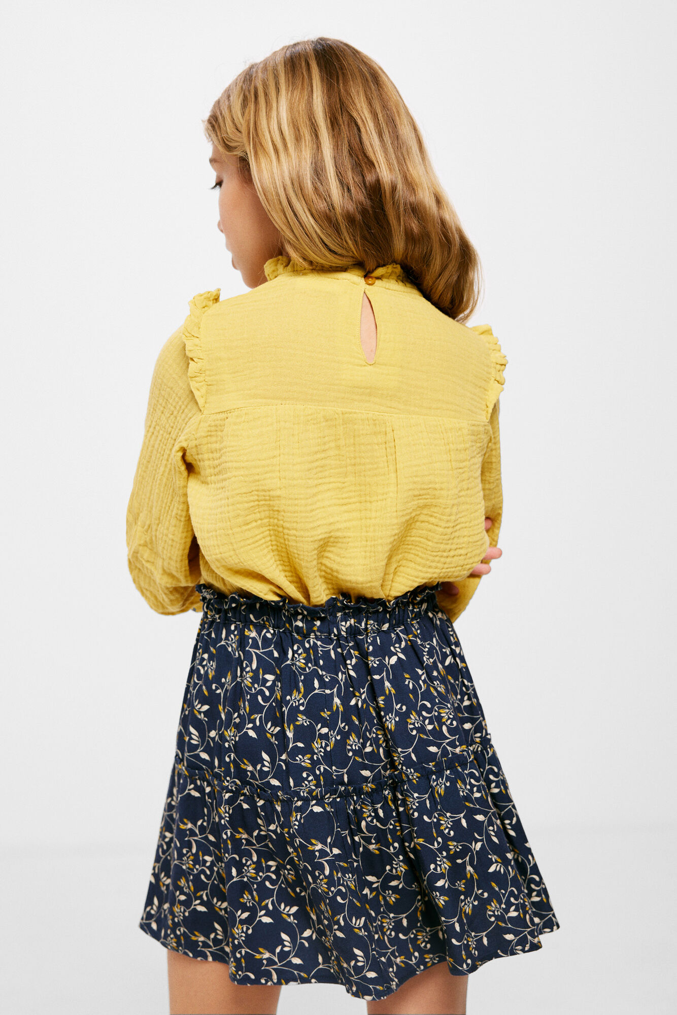 blusa de babados para menina