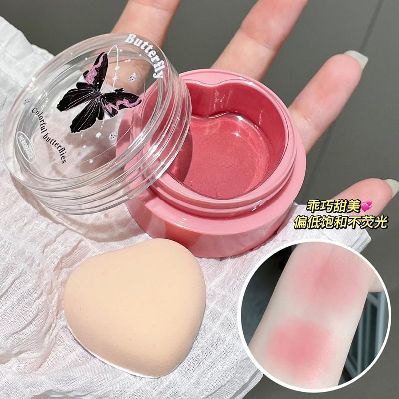 HERORANGE - Butterfly Rhyme Air Powder Blusher Cream - (1-3)