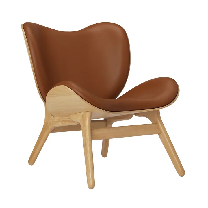 Umage - A Conversation Piece Sessel, Eiche natur / Lederoptik Cognac