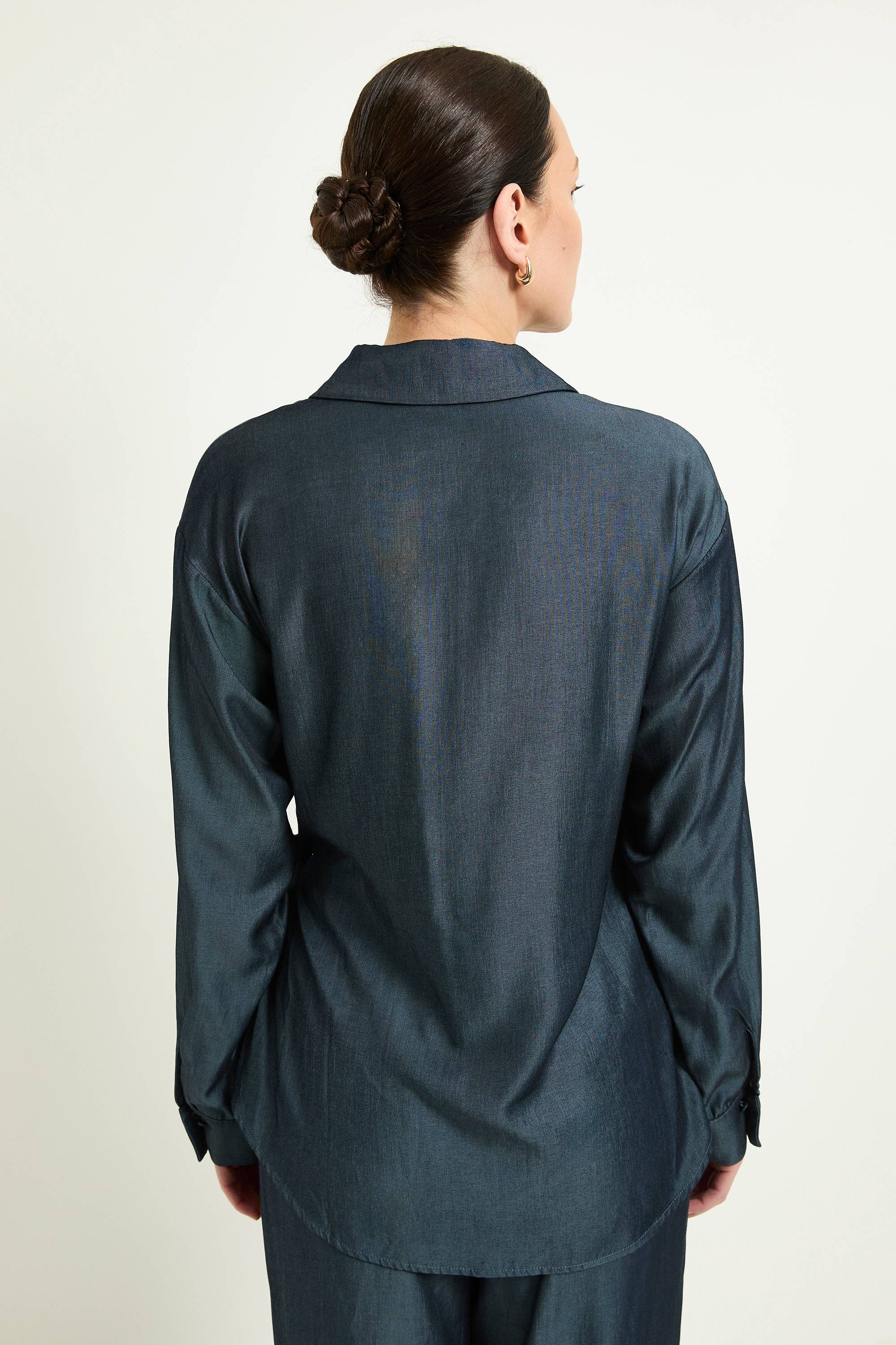 Wallis Ensemble Coordonné Chemise Effet Denim À Liens Latéraux
